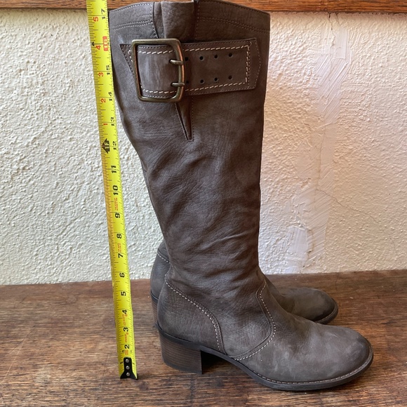 Paul Green Tall Moto Gray Suede Boots, 11 - Picture 8 of 9